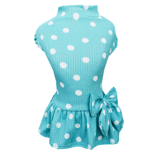 Vestido Canelado Bolinha Tiffany
