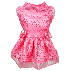 Vestido Paetê Barbie Rosa