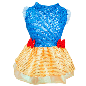 Vestido Paetê Branca de Neve