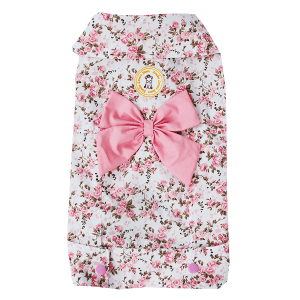 Jaqueta Tricoline Flor Rosa