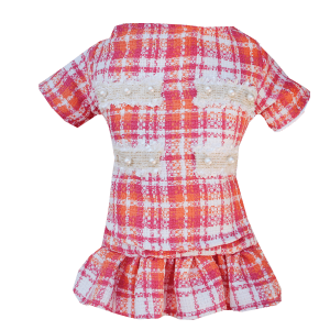 Vestido Tweed Laranja