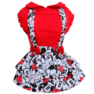 Saia c/ Camiseta Minnie Branca