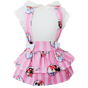 Saia c/ Camiseta Minnie Listrada