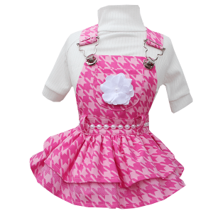 Jardineira Pied Poule Rosa
