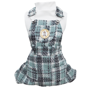 Jardineira Tweed Verde Bebê Masc (SEM CAMISETA)