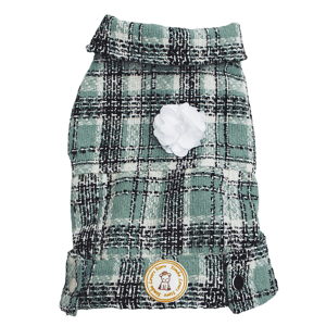 Jaqueta Tweed Verde Bebê CROPPED