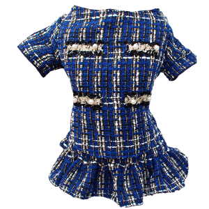 Vestido Tweed Azul Royal