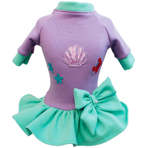Vestido Moletom Pequena Sereia
