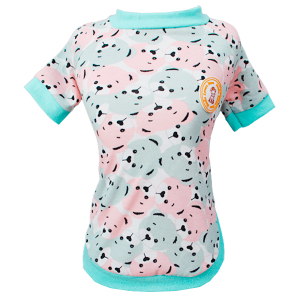 Camiseta Ursinho Verde e Rosa