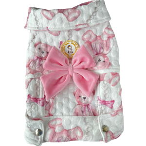 Jaqueta Cropped Ursinho Branco