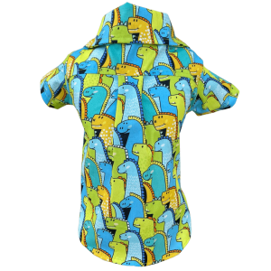 Camisa Dinossauros Verde e Azul