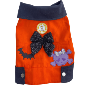 Jaqueta Cropped Caveirinha Laranja