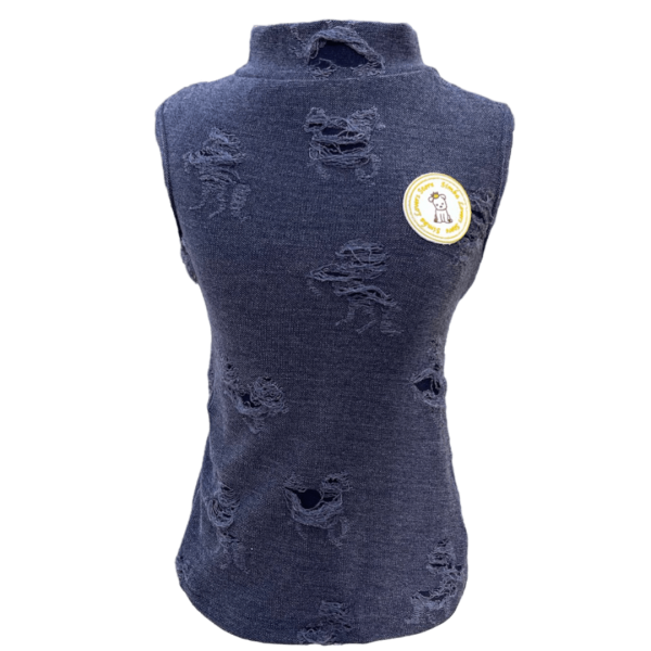 Regata Azul Jeans Destroyed Masc - Imagem 1