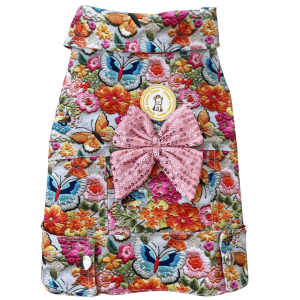 Jaqueta Cropped Borboletas Floridas