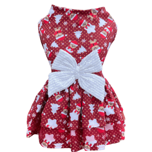 Vestido Ursinho Botinha Vermelho