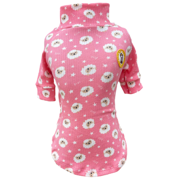 Camiseta Canelada Ovelha Rosa - Imagem 1