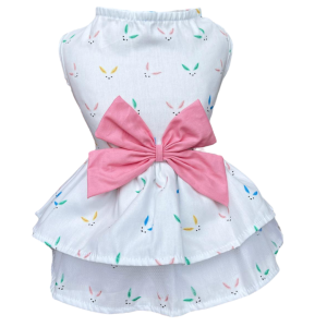 Vestido Coelho Orelhinhas Branco