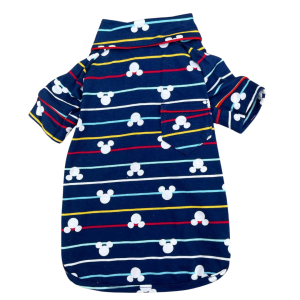 Pijama 2 Patas Mickey Listrada Azul