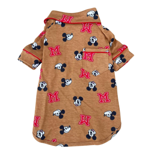 Pijama 2 Patas Mickey Marrom