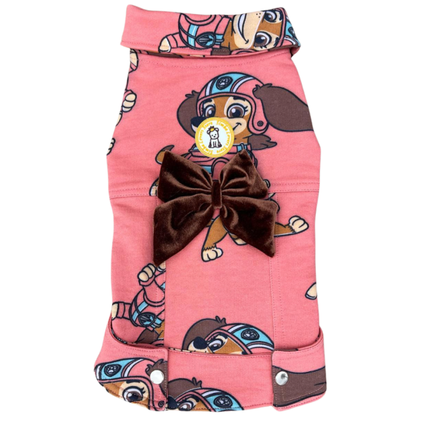 Jaqueta Patrulha Canina Fem (LAÇO DO PROPRIO TECIDO ESTAMPADO) - Imagem 1