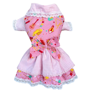 Vestido Bandeirinha Rosa