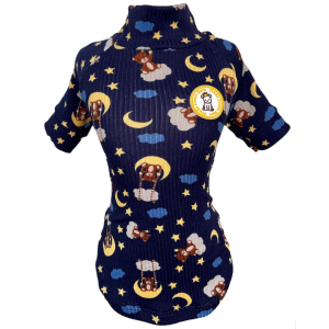 Camiseta Canelada Ursinho Lua Marinho