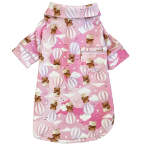 Pijama 2 Patas Ursinho Balão Rosa