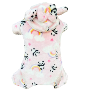 Pijama Fleece Panda Rosa Bebê