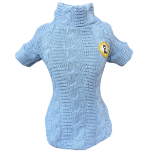 Camiseta Tricot Azul Bebê