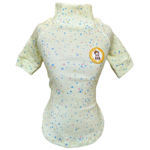 Camiseta Canelada Ribana Estrelinhas Coloridas