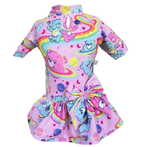 Vestido Moletom Ursinhos Carinhosos Rosa