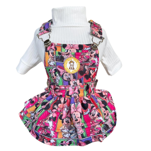 Jardineira Moletom Minnie Quadrinhos Fem