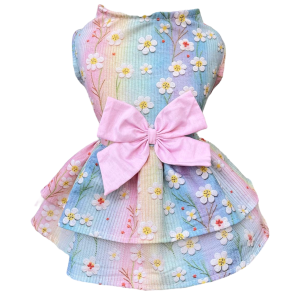 Vestido Flores Borbadas Color