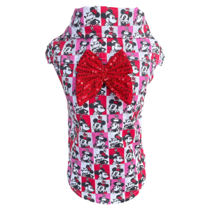 Camisa Regata Mickey e Minnie Quadrados Fem