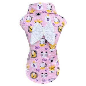 Camisa Regata Bichinhos Rosa Fem