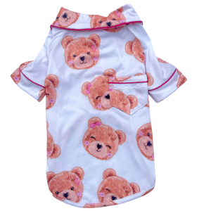 Pijama 2 Patas Ursinho Rosto Branco
