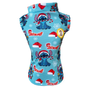 Regata Stitch Noel Azul Fem