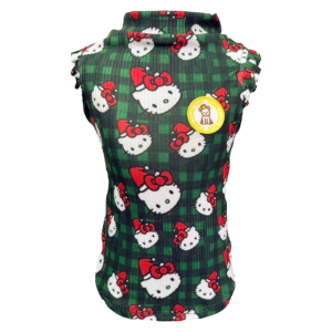 Regata Canelada Hello Kitty Xadrez Verde