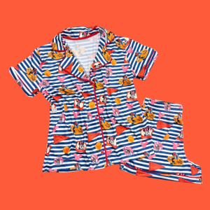 Pijama Adulto Minnie e Margarida Listrado Feminino