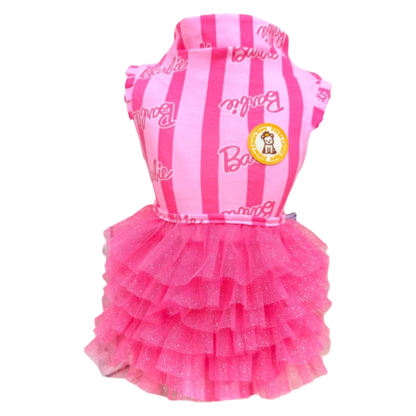 Regata com Tule Barbie Listrado - Imagem 1
