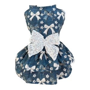 Vestido Laços Jeans