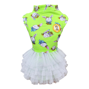 Regata com Tule Coelho Verde Neon