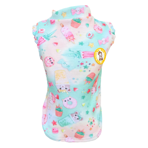 Regata Canelada Ribana Docinhos Tiffany Fem - Imagem 1