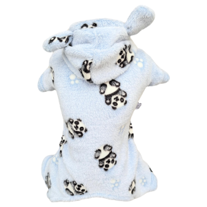 Pijama Fleece Panda Azul Brilha no Escuro