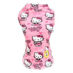 Colete Fleece Hello Kitty Coração Rosa