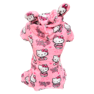 Pijama Fleece Hello Kitty Coração Rosa