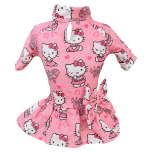 Vestido Moletom Hello Kitty Rosa