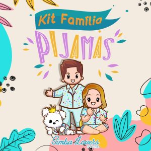 Kit Pijama Humano Shorts Fem+Masc+Pet