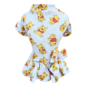 Vestido Ursinho Pooh Cinza