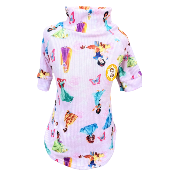 Camiseta Canelada Princesas Rosa - Imagem 1